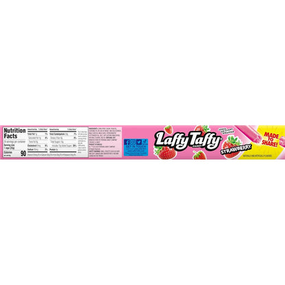 Laffy Taffy Strawberry Ropes, 0.81 Ounce Each, Pack of 24 Individually Wrapped Treats