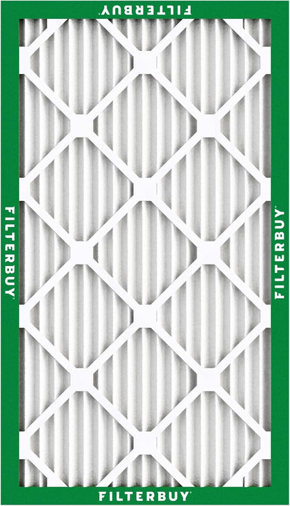 Filterbuy 16x25x1 Air Filter MERV 8 Essential Dust & Allergy Defense (4-Pack), Electrostatic Pleated HVAC AC Furnace Filters Replacement (Actual Size: 15.50 x 24.50 x 0.75)
