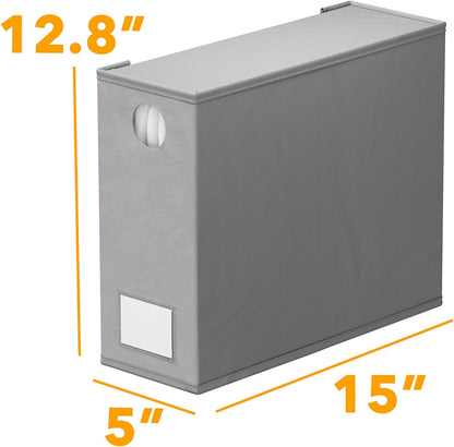 SpaceAid 4 Pack Bed Sheet Organizers and Storage, Foldable Organizer for Linen Closet, Sheets Set Folder Keeper with Window XL (Queen & King Size) Organizing Bedding Container, Gray 91ZDSN-SL01-G4