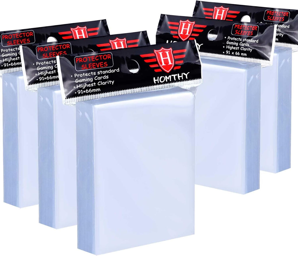 500 Counts Card Sleeves for Trading Cards, Soft Penny Card Sleeves Clear Plastic Card Protectors Fit for Baseball Card, Sports Cards, MTG Game Card Standard Cards