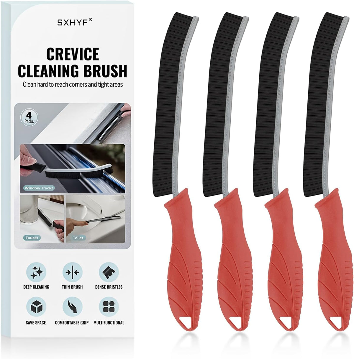 sxhyf crevice cleaning brush hard bristle grout scrub brush for bathroom kitchen household cleaning