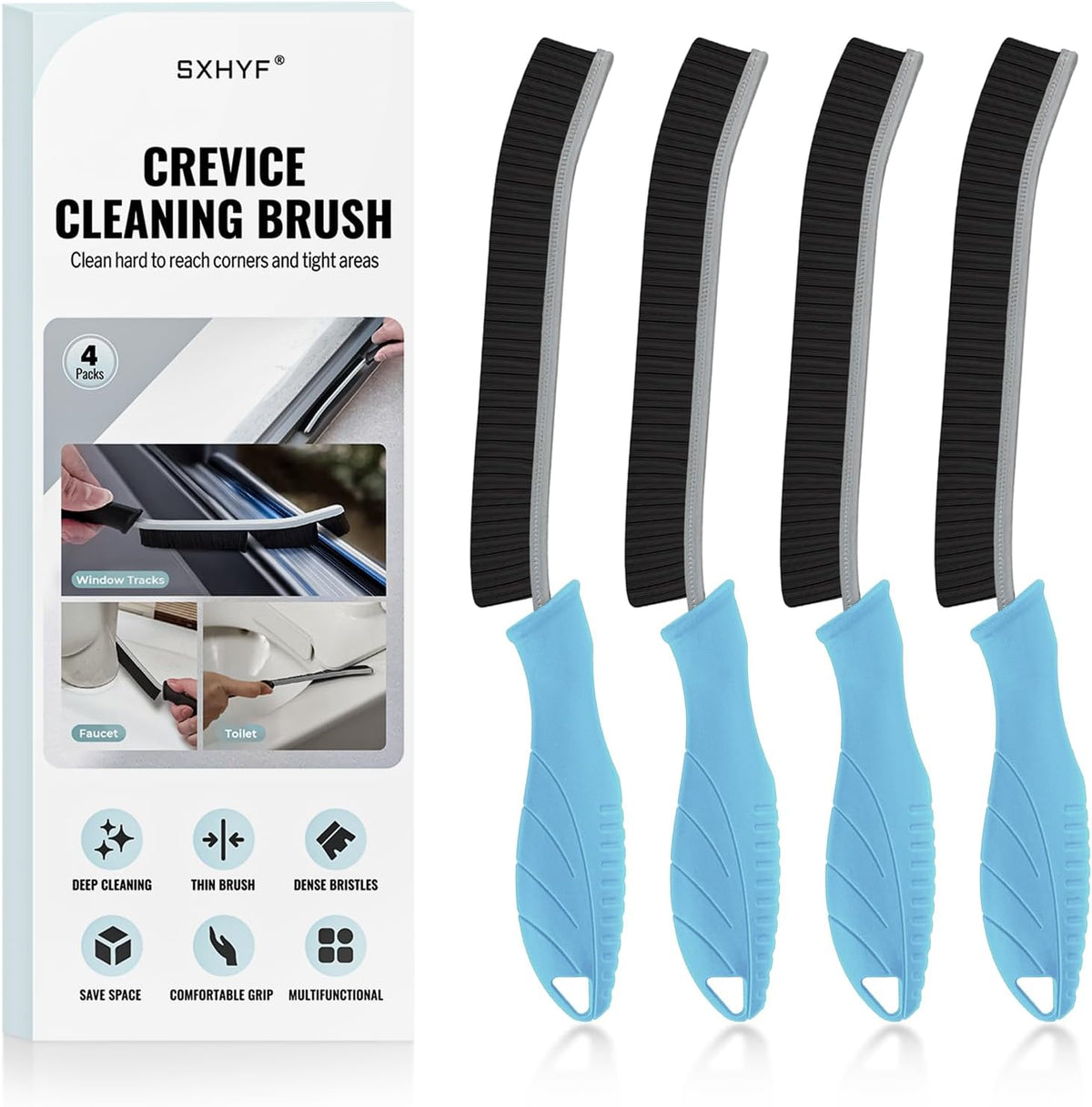 sxhyf crevice cleaning brush hard bristle grout scrub brush for bathroom kitchen household cleaning