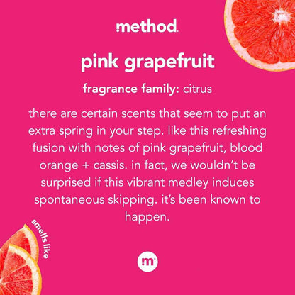 Method All-Purpose Cleaner Spray, Pink Grapefruit, Plant-Based Formula for Counters, Tiles, and More