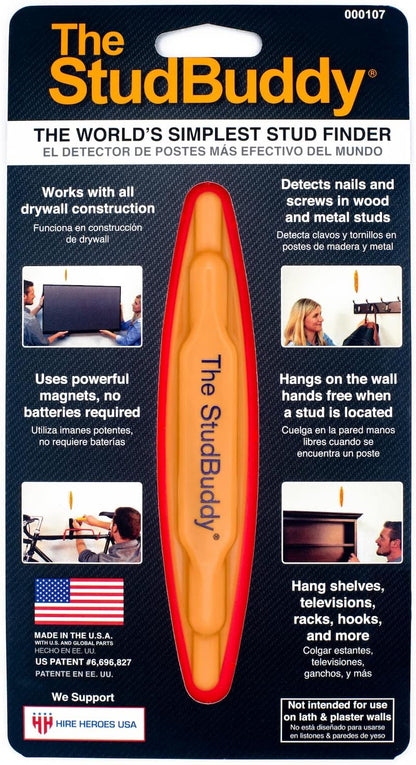 The Original StudBuddy® Magnetic Stud Finder - Made in the USA - Easy to Use Stud Finder - No Batteries Required - Powerful Magnet Stud Finder - Stud Finder for Drywall and Wood