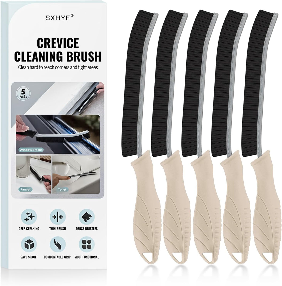 sxhyf crevice cleaning brush hard bristle grout scrub brush for bathroom kitchen household cleaning