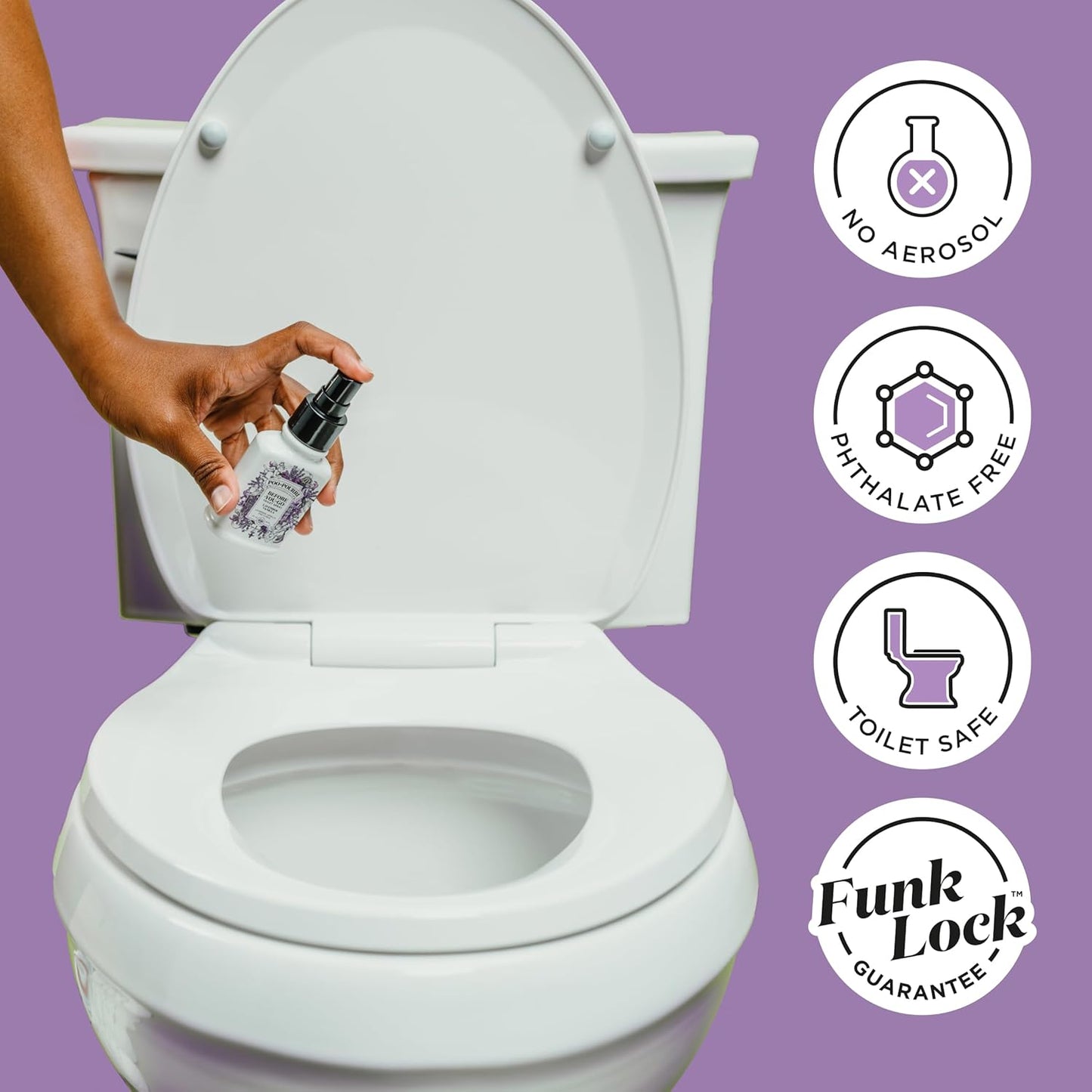 Poo-Pourri Before-You-Go Toilet Spray, Lavender Vanilla, 2 Fl Oz, Up to 100 Uses, Bathroom Odor Deodorizer with Essential Oils for Home or Work, Travel Essentials, TSA Approved Size