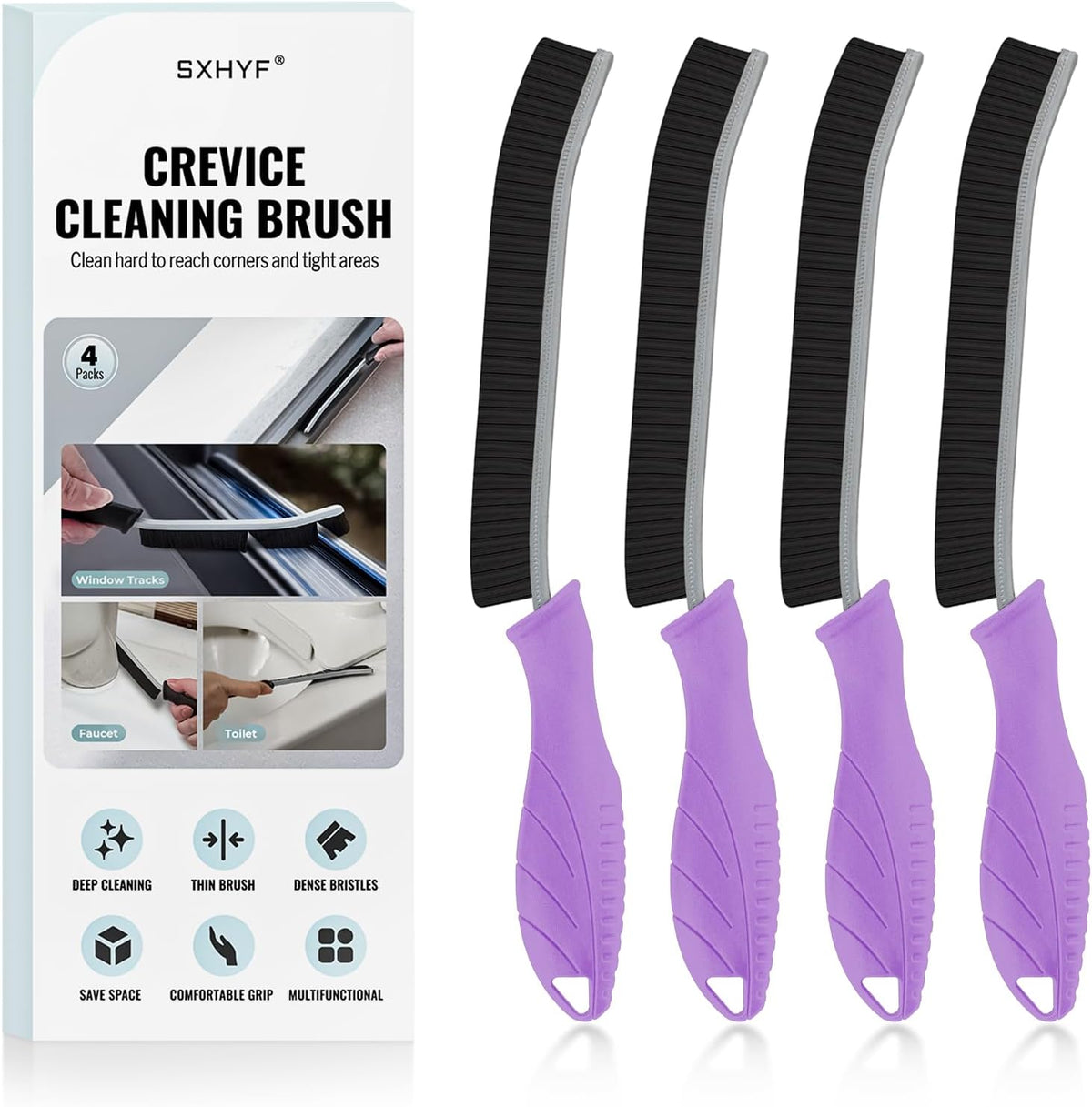 sxhyf crevice cleaning brush hard bristle grout scrub brush for bathroom kitchen household cleaning