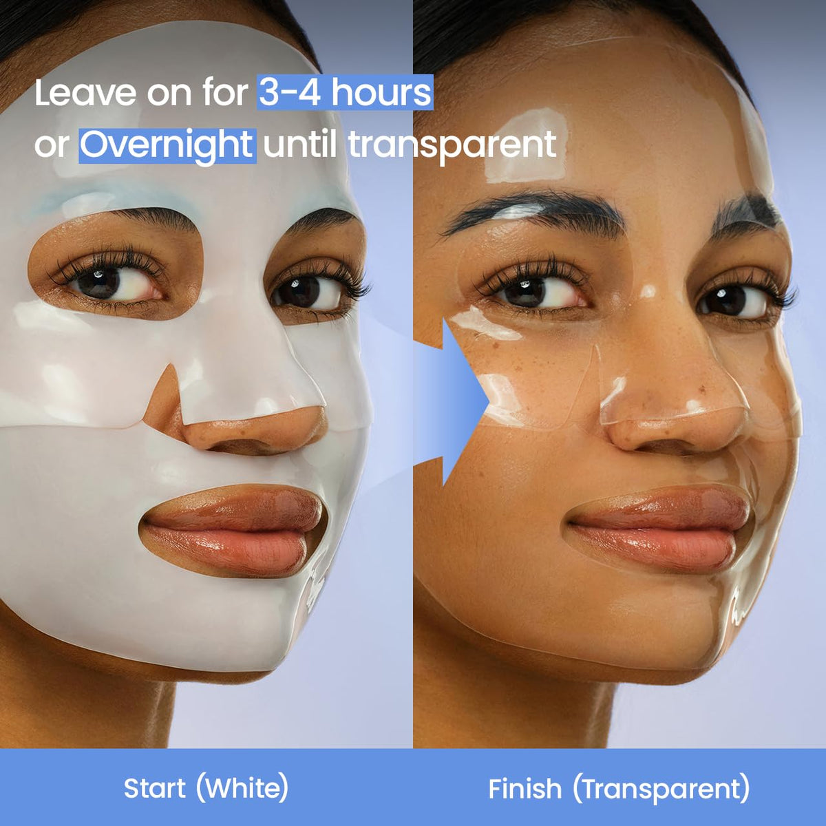 BIODANCE Hydro Cera-nol Real Deep Mask, Hydrating Overnight Hydrogel Face Mask, Moisturizing, Redness Reducing, Quick Soothing, After Sun Care, Sunburn Relief, Korean Skin Care |1.19oz(34g) x4ea