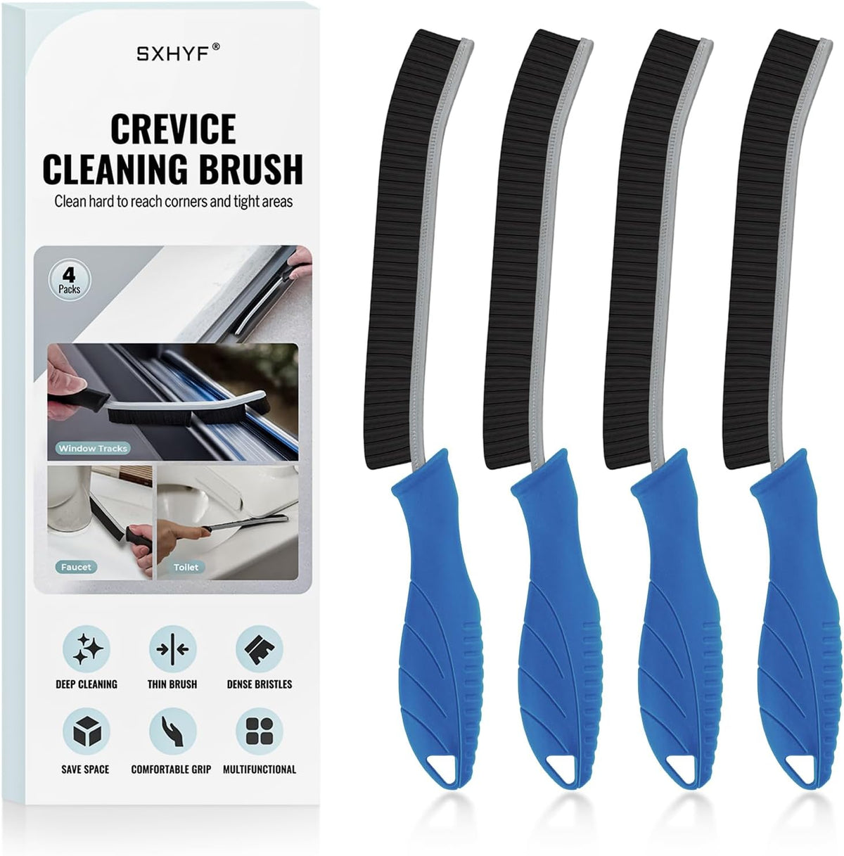 sxhyf crevice cleaning brush hard bristle grout scrub brush for bathroom kitchen household cleaning