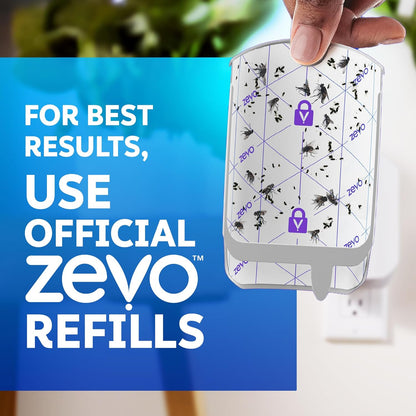 Zevo Flying Insect Trap Official Refill Cartridges - Fits Both Zevo Trap & MAX Indoor Fly Trap - Authentic Trap+Lock Technology to Catch Gnats, House & Fruit Flies (4 Official Refill Cartridges)
