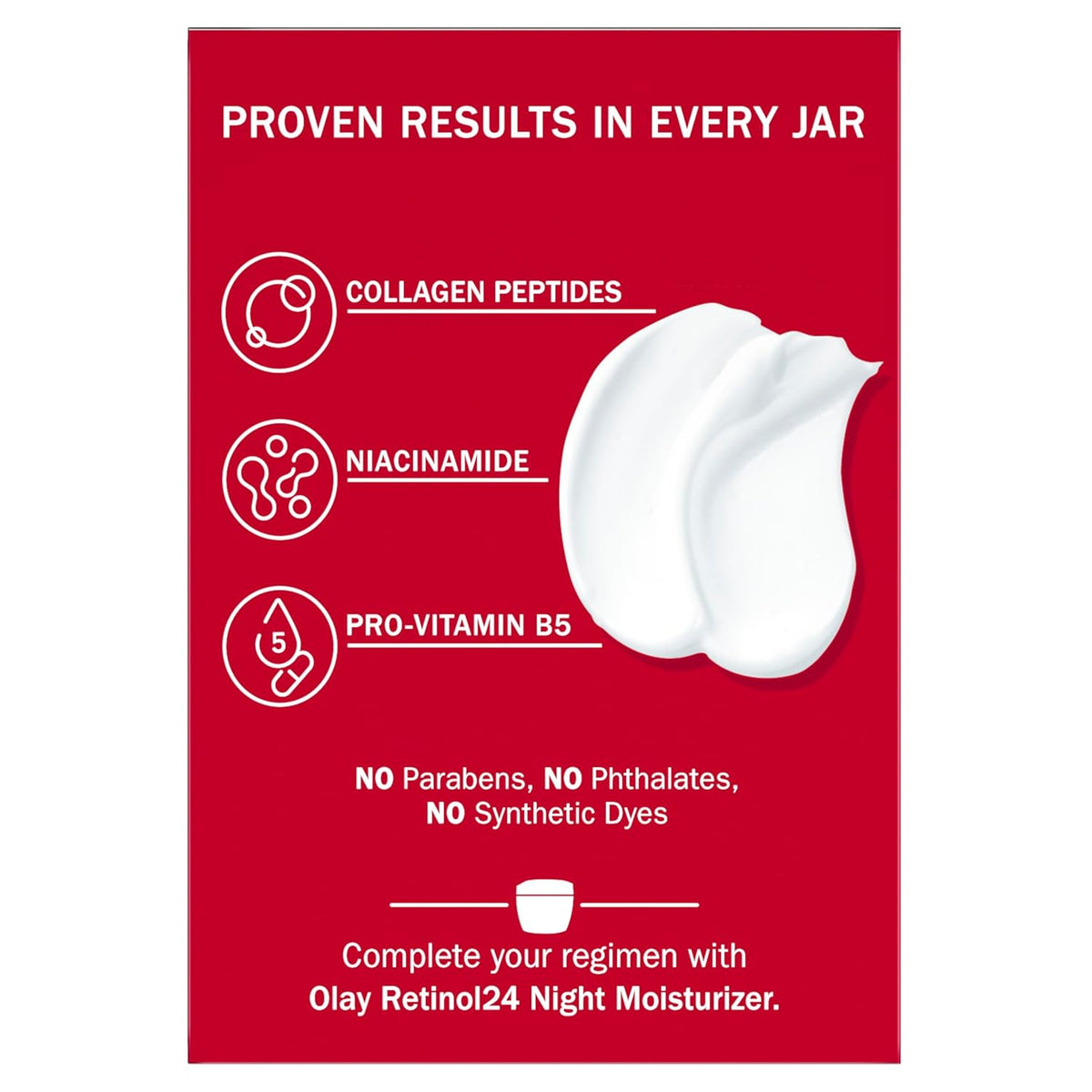 olay collagen peptide face moisturizer, firming cream for women, fragrance-free, non-greasy, hydrating and anti-aging skin care