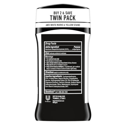Degree Men UltraClear Antiperspirant Deodorant Black+White 2 Count 72-Hour Sweat & Odor Protection Antiperspirant For Men With MotionSense Technology 2.7 oz