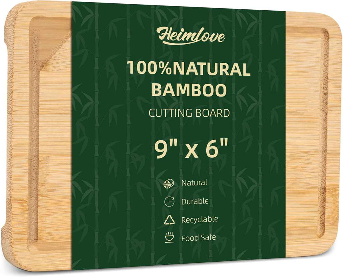 Heimlove Walnut Wood Cutting Board for Kitchen, 24"x18" Reversible Wooden Chopping Board with Deep Juice Grooves and Handles, Natural Walnut Wood Cutting Board for Chopping, Cheese, Vegetables
