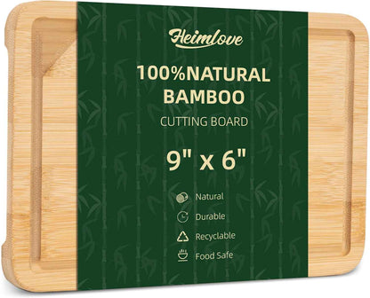 Heimlove Walnut Wood Cutting Board for Kitchen, 24"x18" Reversible Wooden Chopping Board with Deep Juice Grooves and Handles, Natural Walnut Wood Cutting Board for Chopping, Cheese, Vegetables