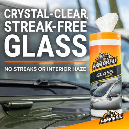 Car Wipes Multi-Pack by Armor All, Cleans Vehicle Interior and Exterior, Includes Armor All Protectant Wipes, Glass Wipes, and Cleaning Wipes, 3-Pack, 30 Car Wipes Each