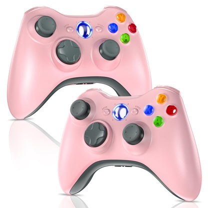 Gamrombo Xbox 360 2 Pack Wireless Controller Replacement for 360 & Slim with Windows PC Compatibility