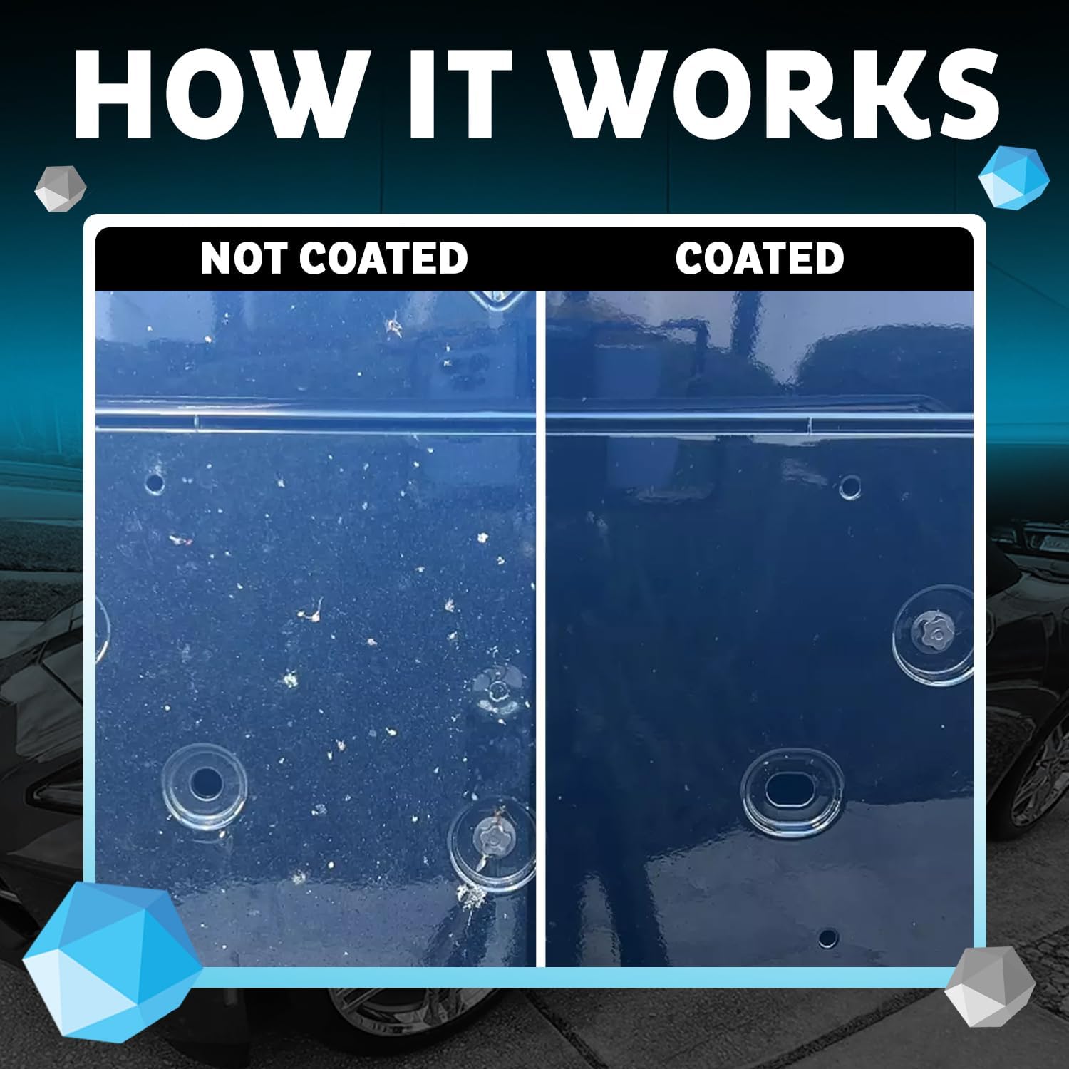 MAXLONE ™ Car Spray with Triphene® Technology, Quick Spray & Wipe All Purpose Waterless Detailer - Clean, Shine, Protect Paint, Glass, Wheels, Trim Without Pre-Washing (2, 20oz w 4 Micro Fiber Cloth)
