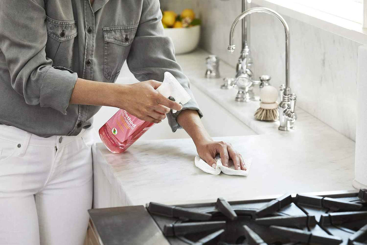 Method All-Purpose Cleaner Spray, Pink Grapefruit, Plant-Based Formula for Counters, Tiles, and More