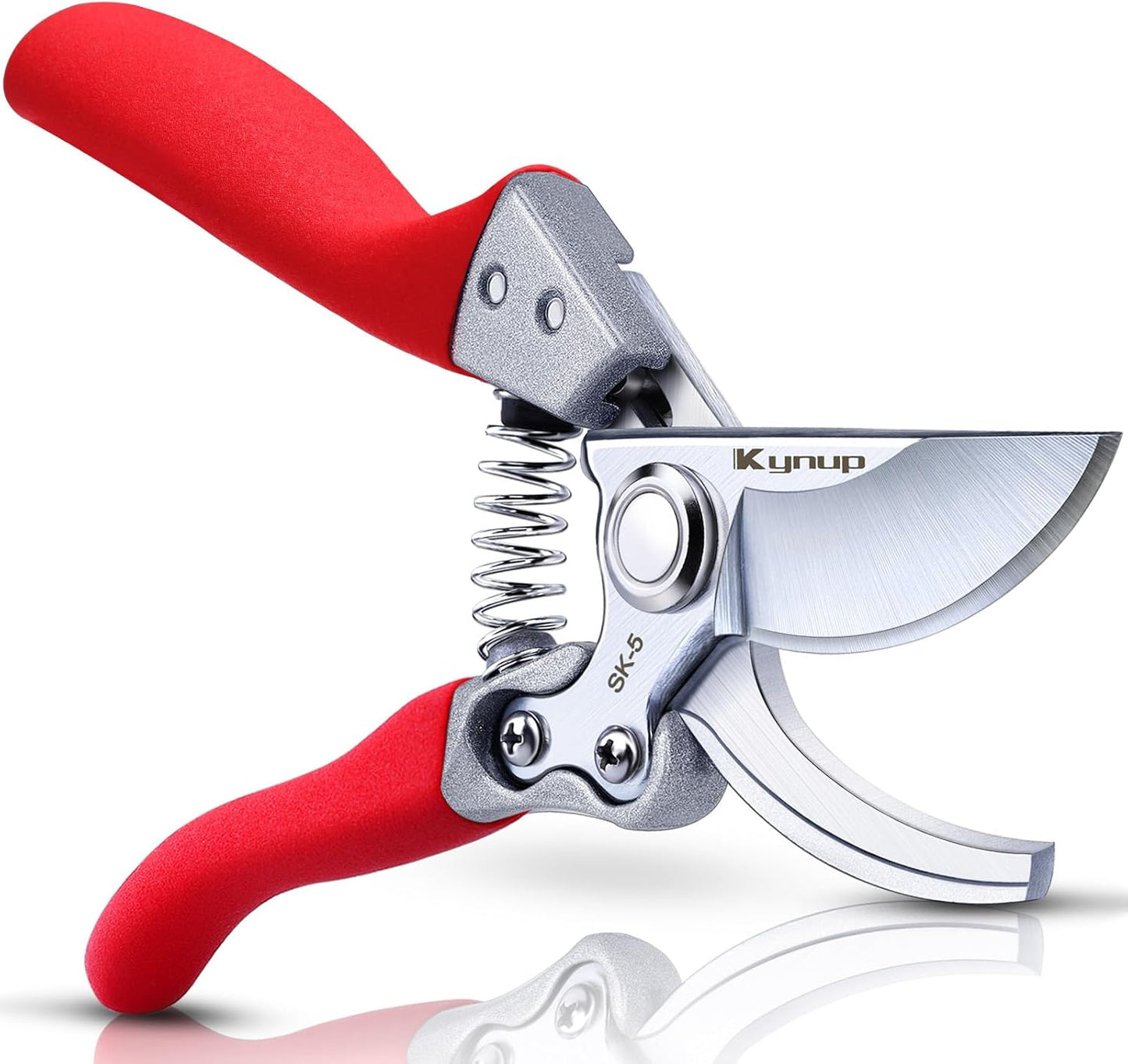 Kynup 8.6" Pruning Shears for Gardening, Garden Shears, Clippers, Garden Scissors, Pruners for Gardening, Heavy Duty Gardening Tools, Stainless Steel Pruners