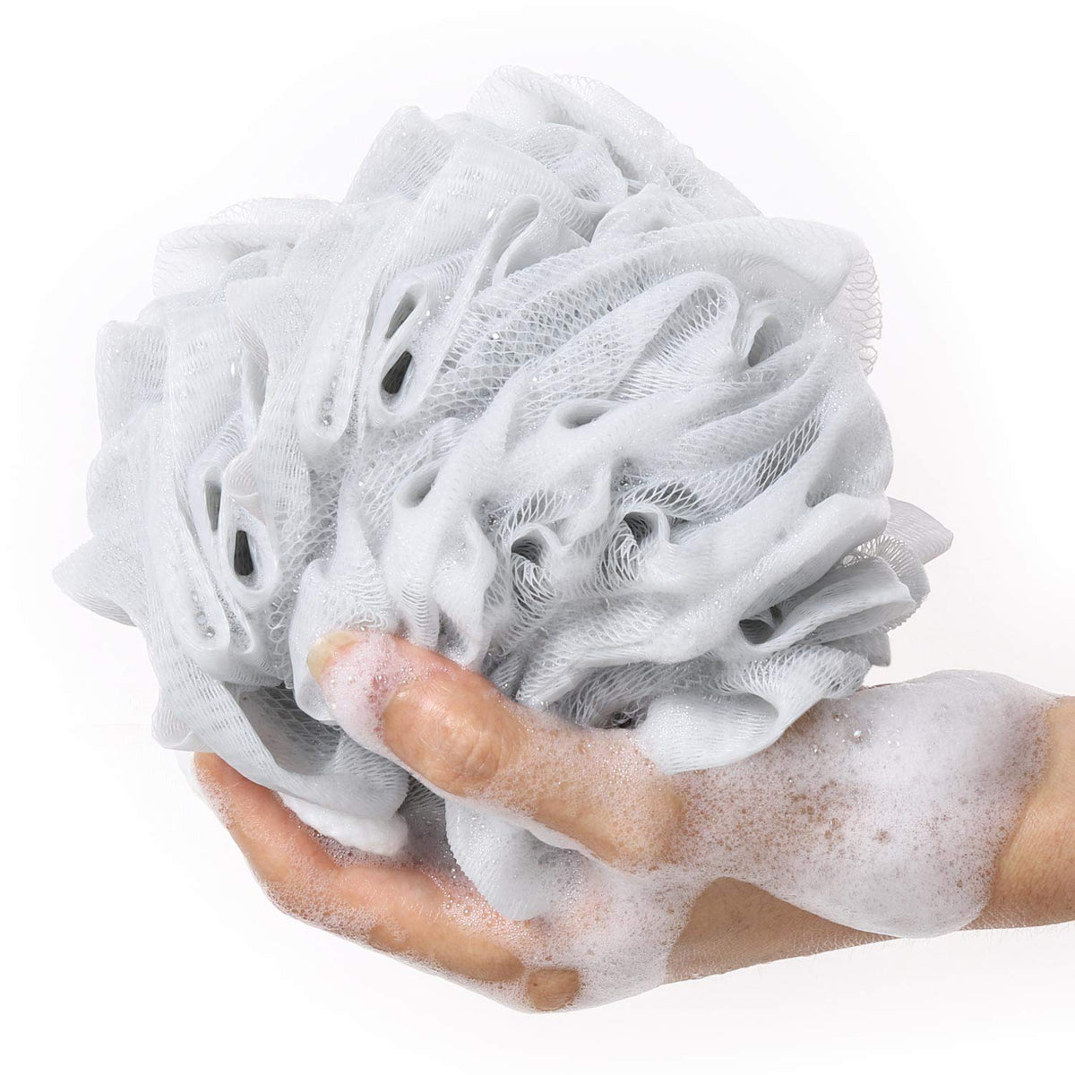 BTYMS bath sponge shower loofahs 60g mesh pouf bath scrunchies body wash puff pack of 4 assorted colors