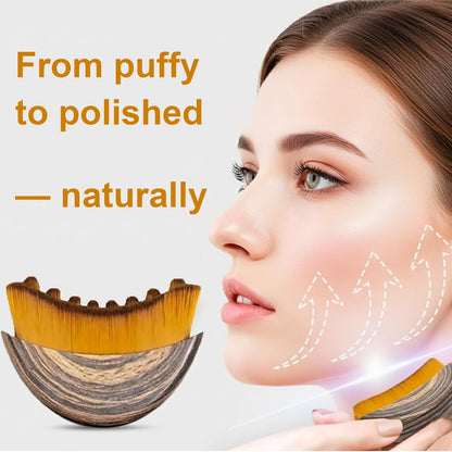 Stainless Steel Gua Sha Tool & Lymphatic Drainage Face Brush Set, TWPER Facial Massage Kit for Jawline Sculpting Puffiness Lifting Relaxation, Contour Face Brush with Storage Case
