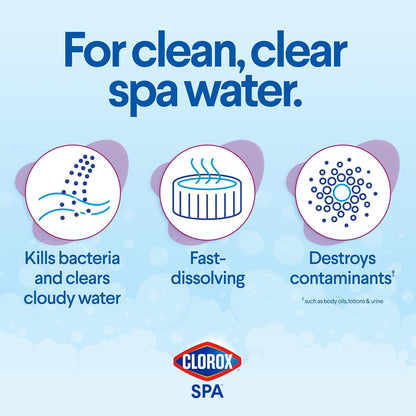 Clorox® Pool&Spa™ Spa Water All-in-One Sanitizer & Shock, Destroys Contaminants, Clears Cloudy Water, 2LB (Pack of 1)