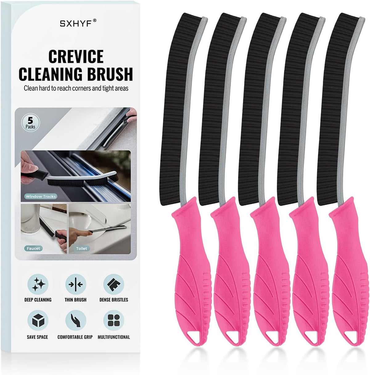 sxhyf crevice cleaning brush hard bristle grout scrub brush for bathroom kitchen household cleaning