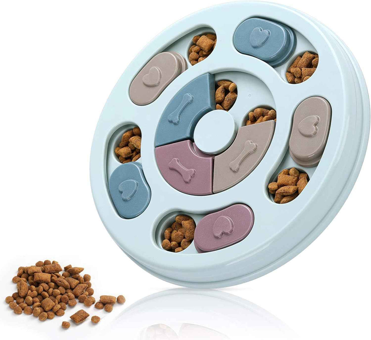 DR CATCH Interactive Dog Puzzle Toy for IQ Training, Mental Enrichment, and Fun Treat Dispensing (Blue)