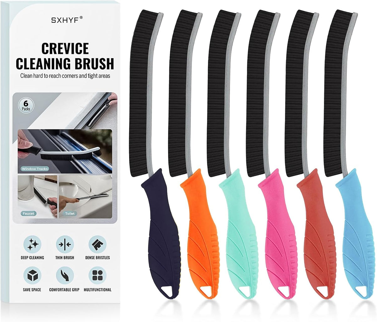 sxhyf crevice cleaning brush hard bristle grout scrub brush for bathroom kitchen household cleaning