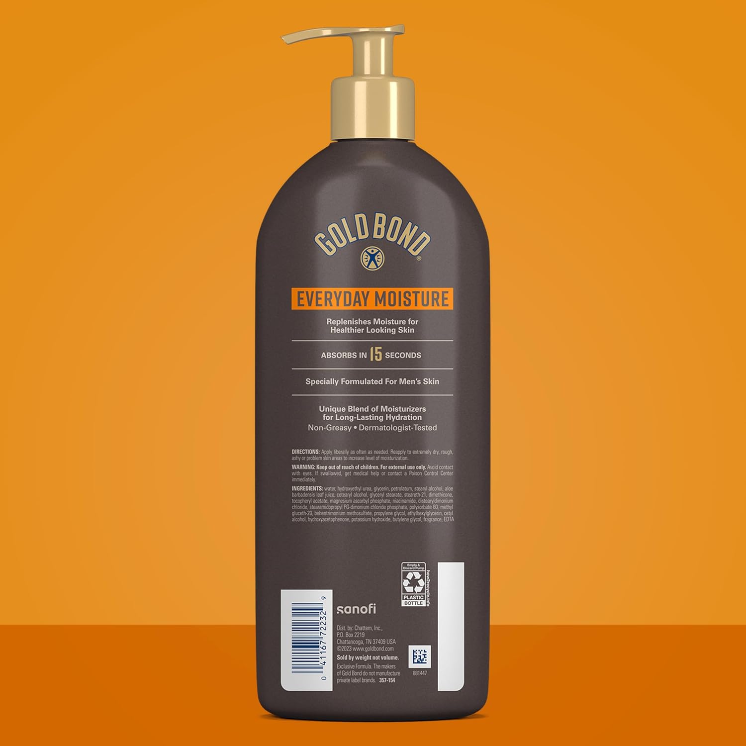 Gold Bond Men's Essentials Everyday Moisture Daily Body & Hand Lotion With Vitamin C, Hydrating Lotion Formulated for Men's Dry Skin, Value Size, 24 oz.