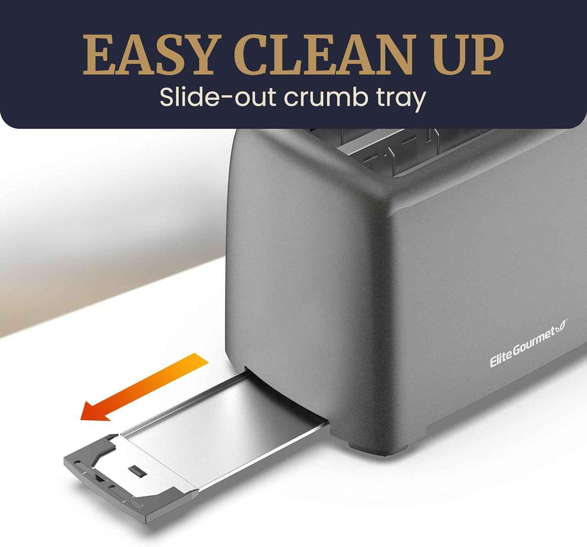 Elite Gourmet 2-Slice Cool-Touch Toaster with 6 Toast Settings, Cancel Function, and Extra-Wide Slots for Bagels, Waffles, and Muffins