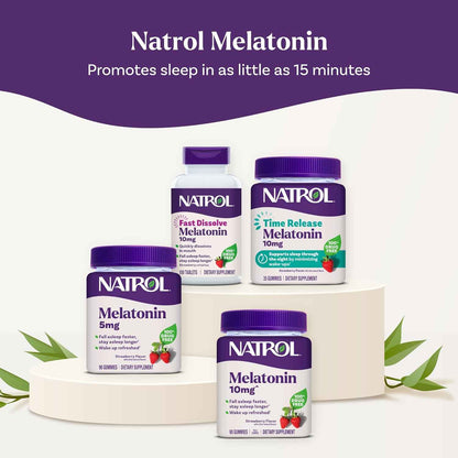 Natrol Fast Dissolve Melatonin 1 mg, Sleep Support for Adults