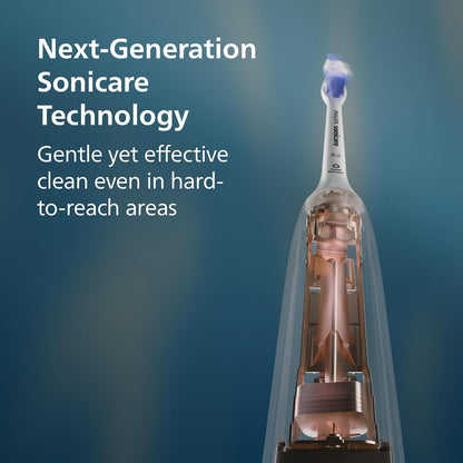 Philips Sonicare 6500 Series Electric Toothbrush - Next-Generation Sonicare Technology, Pressure Sensor, 9 Brushing Settings, SmarTimer, BrushPacer, 21-Day Runtime, Travel Case, Black, HX7411/08