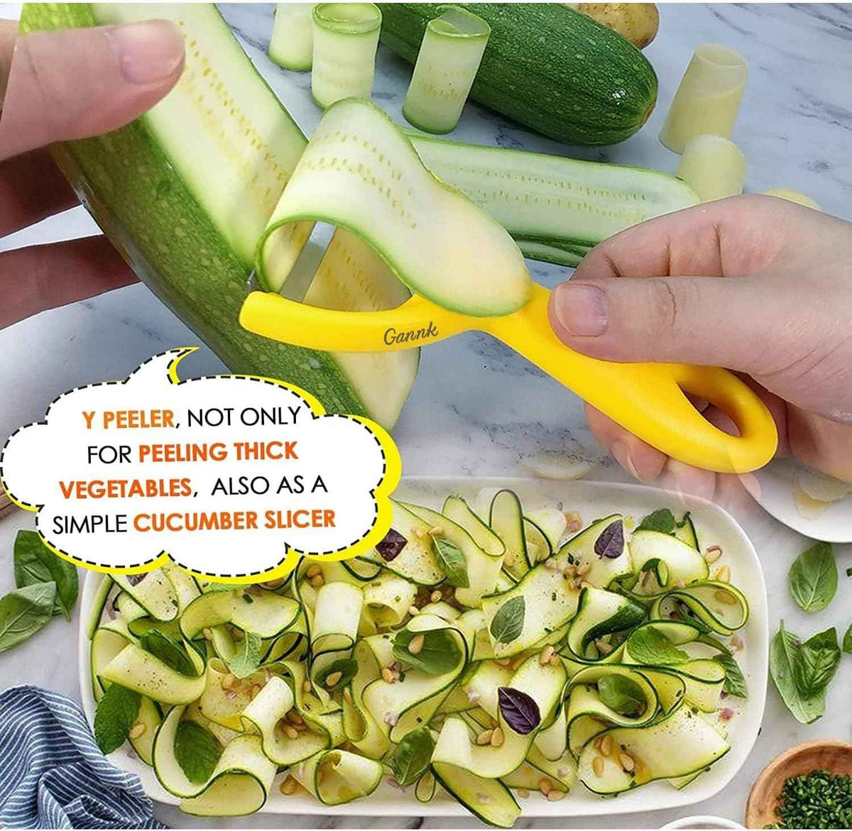 GANNK Vegetable and Fruit Peeler for Kitchen, Easy to Use and Clean