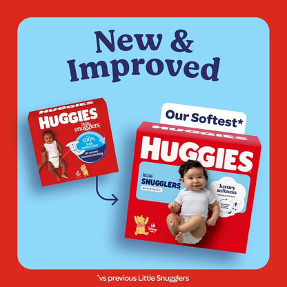 Huggies Size Newborn Diapers, Little Snugglers Baby Diapers, Size Newborn (up to 10 lbs), 31 Count, Packaging May Vary