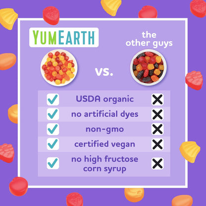 yumearth organic fruit snacks box, 0.7 ounce, pack of 10, 10 count