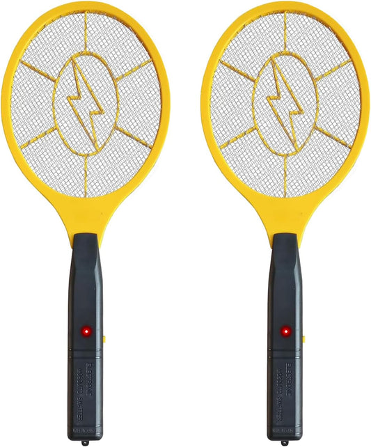 2 Pack Electric Fly Swatter, Bug Zapper Racket for Indoor Pest Control, Handheld Insect Killer Bat Battery Powered Electric Mosquito Swatter for Outdoor and Home