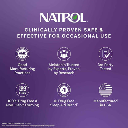 Natrol Fast Dissolve Melatonin 1 mg, Sleep Support for Adults