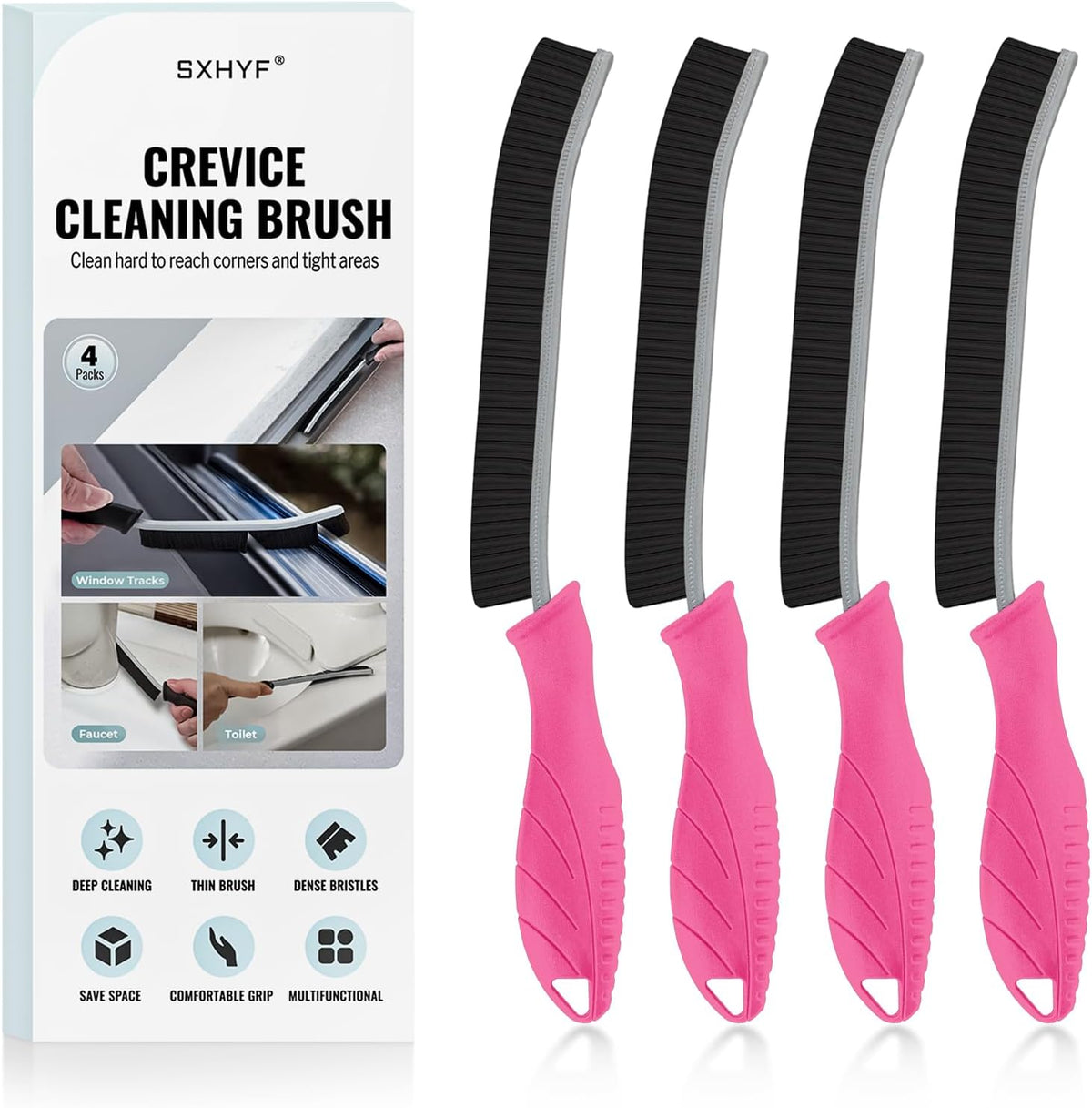sxhyf crevice cleaning brush hard bristle grout scrub brush for bathroom kitchen household cleaning