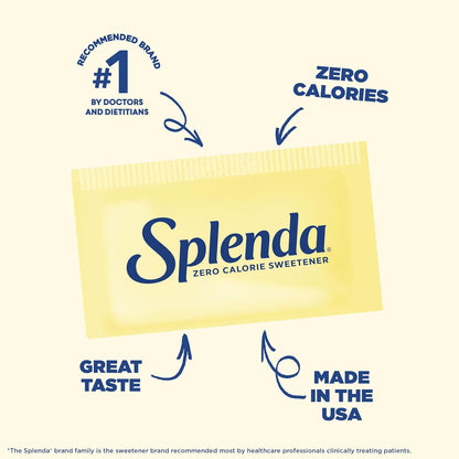 splenda zero calorie sweetener packets, 800 count packets, made in usa, sugar-free, zero carb