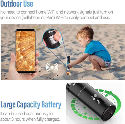 Skybasic 50X-1000X magnification wireless digital microscope with adjustable stand and HD USB camera