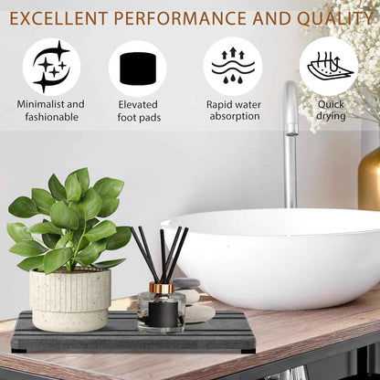 3PCS Diatomite Stone Sink Trays for Instant Drying, Kitchen Sponge and Hand Soap Holder