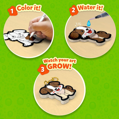 Skillmatics Aqua PLffs - 3D Art Kit, Animals, Mess-Free Paint by Number Craft for Kids, DIY Color & Inflate Activity, Travel & Creative Gift for Girls & Boys Ages 4, 5, 6, 7, 8, 9, 10