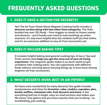 Air Fryer Cheat Sheet Magnets Cooking Guide Booklet - Air Fryer Cookbooks - Air Fryer Liners - Air Fryers Kitchen Gifts Gadgets 2025 and 2026 - Air Fryer Accessories - Air Fryer Cooking Guide