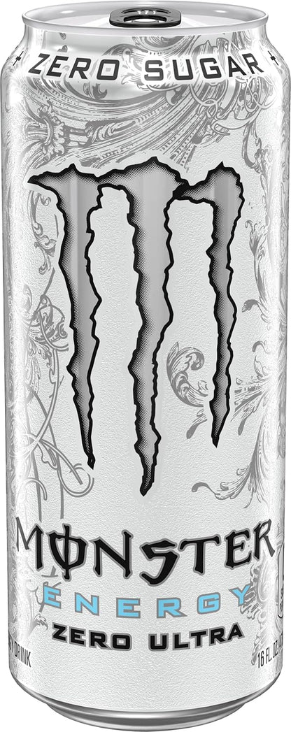 Monster Energy Zero Ultra, Sugar Free Energy Drink, 16 Ounce | Pack of 15