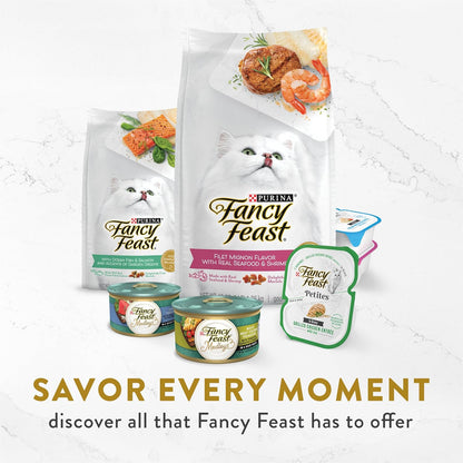 Purina Fancy Feast Lickable Wet Cat Food Broth Complement Classics Collection Variety Pack - (Pack of 12) 1.4 oz. Pouches