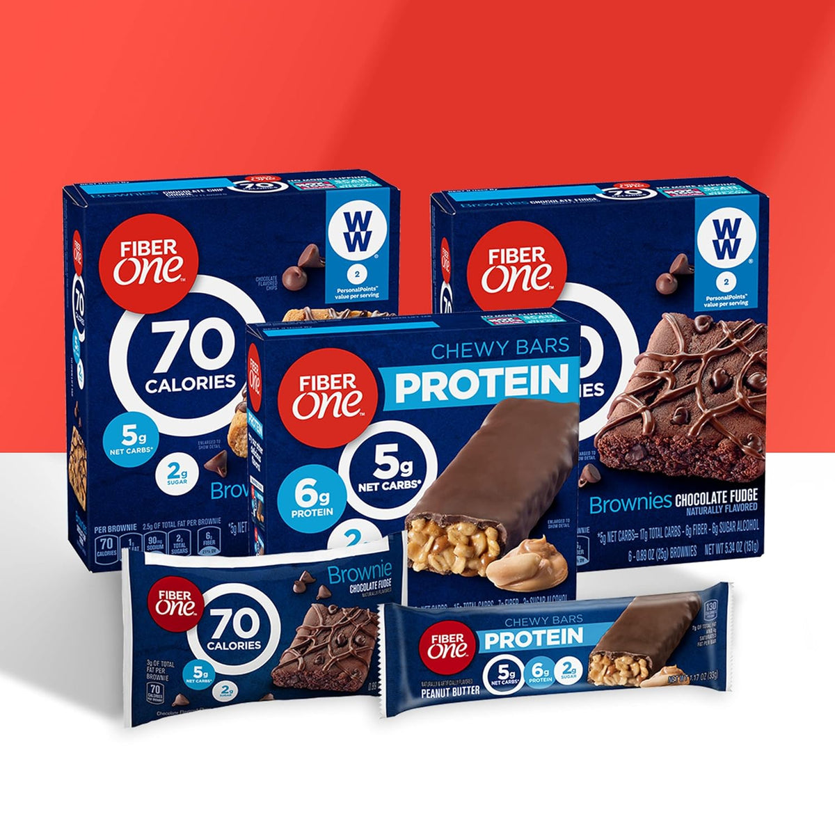 Fiber One Caramel Nut Chewy Protein Bars 1.17 oz 5 ct Protein Snacks