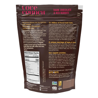 Love Crunch Organic Dark Chocolate & Red Berries Granola, 11.5 oz (Pack of 1), Vegan, Non-GMO, Fair Trade, by Nature's Path