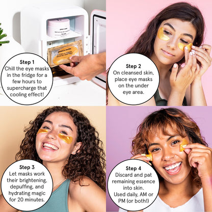 grace & stella Award Winning Under Eye Mask - Reduce Dark Circles, Puffy Eyes, Undereye Bags, Wrinkles - Gel Under Eye Patches - Small Birthday Gifts - Vegan Cruelty-Free (Pink, 6 Pairs)