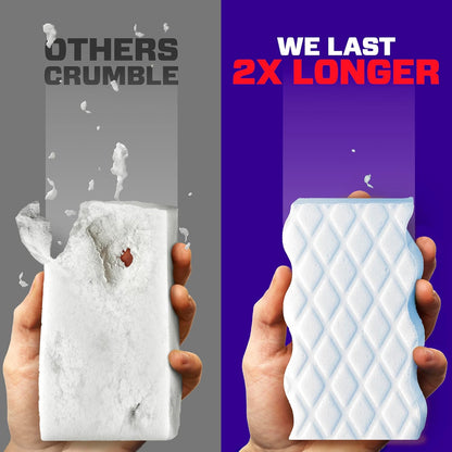 Mr. Clean Magic Eraser Sponge, All Purpose Cleaner, Cleaning Scrubber, Wall, Sneaker, Kitchen, Bathroom, Shower Cleaning Supplies, Melamine Sponge, Cleaning Pads, Whole Home Extra Durable, 12ct